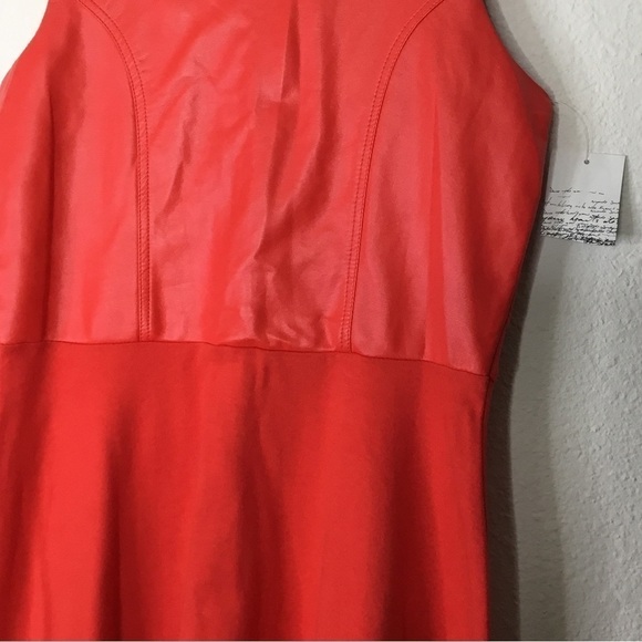 NWT Dollhouse Red Faux Leather Dress - Picture 4 of 7